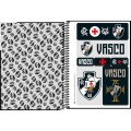 Foto ilustrativa Caderno Espiral Capa Dura Universitário 10 Matérias Vasco 160 Folhas
