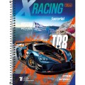 Foto ilustrativa Caderno Espiral Capa Dura Universitário 10 Matérias X-Racing 160 Folhas
