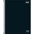 Foto ilustrativa Caderno Espiral Capa Dura Universitário 10 Matérias Zip Preto 160 Folhas