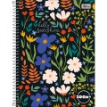 Foto ilustrativa Caderno Espiral Capa Dura Universitário 10 Matérias Zoom+ Feminino 200 Folhas