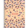 Foto ilustrativa Caderno Espiral Capa Dura Universitário 12 Matérias D+ Feminino 240 Folhas