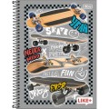 Foto ilustrativa Caderno Espiral Capa Dura Universitário 12 Matérias Like+ Masculino 240 Folhas
