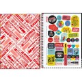 Foto ilustrativa Caderno Espiral Capa Dura Universitário 15 Matérias Coca-Cola 240 Folhas