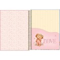 Foto ilustrativa Caderno Espiral Capa Dura Universitário 15 Matérias Love Bears 240 Folhas
