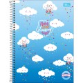 Foto ilustrativa Caderno Espiral Capa Dura Universitário 15 Matérias Pepper Feminino 240 Folhas