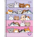 Foto ilustrativa Caderno Espiral Capa Dura Universitário 15 Matérias Pepper Feminino 240 Folhas