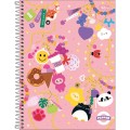 Foto ilustrativa Caderno Espiral Capa Dura Universitário 15 Matérias Pepper Feminino 240 Folhas