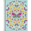 Foto ilustrativa Caderno Espiral Capa Dura Universitário 15 Matérias Pepper Feminino 240 Folhas