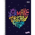 Foto ilustrativa Caderno Espiral Capa Dura Universitário 15 Matérias Spice Feminino 240 Folhas 