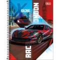 Foto ilustrativa Caderno Espiral Capa Dura Universitário 15 Matérias X-Racing 240 Folhas