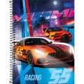 Foto ilustrativa Caderno Espiral Capa Dura Universitário 15 Matérias X-Racing 240 Folhas