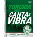 Foto ilustrativa Caderno Espiral Capa Dura Universitário 16 Matérias Palmeiras 256 Folhas