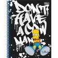 Foto ilustrativa Caderno Espiral Capa Dura Universitário 2 em 1 Simpsons 160 Folhas