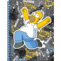 Foto ilustrativa Caderno Espiral Capa Dura Universitário 2 em 1 Simpsons 160 Folhas