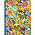 Foto ilustrativa Caderno Espiral Capa Dura Universitário 2 em 1 Simpsons 80 Folhas
