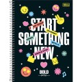 Foto ilustrativa Caderno Espiral Capa Dura Universitário 20 Matérias Bold One Feminino 320 Folhas