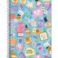 Foto ilustrativa Caderno Espiral Capa Dura Universitário 20 Matérias Flip+ Feminino 400 Folhas 