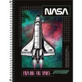 Foto ilustrativa Caderno Espiral Capa Dura Universitário 20 Matérias Nasa 320 Folhas