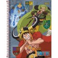 Foto ilustrativa Caderno Espiral Capa Dura Universitário 20 Matérias One Piece 320 Folhas