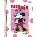 Foto ilustrativa Caderno Espiral Capa Dura Universitário Connect 1 Matéria Minnie 80 Folhas