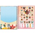 Foto ilustrativa Caderno Espiral Capa Dura Universitário Connect 1 Matéria Moana 80 Folhas