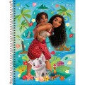 Foto ilustrativa Caderno Espiral Capa Dura Universitário Connect 1 Matéria Moana 80 Folhas