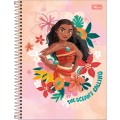 Foto ilustrativa Caderno Espiral Capa Dura Universitário Connect 1 Matéria Moana 80 Folhas