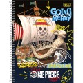 Foto ilustrativa Caderno Espiral Capa Dura Universitário Connect 1 Matéria One Piece Netflix 80 Folhas