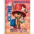 Foto ilustrativa Caderno Espiral Capa Dura Universitário Connect 1 Matéria One Piece Netflix 80 Folhas