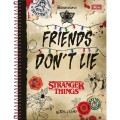 Foto ilustrativa Caderno Espiral Capa Dura Universitário Connect 1 Matéria Stranger Things 80 Folhas