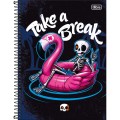 Foto ilustrativa Caderno Espiral Capa Dura Universitário Connect 10 Matérias Bone Z 160 Folhas
