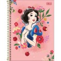 Foto ilustrativa Caderno Espiral Capa Dura Universitário Connect 10 Matérias Branca de Neve 160 Folhas