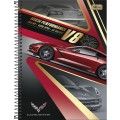 Foto ilustrativa Caderno Espiral Capa Dura Universitário Connect 10 Matérias Camaro e Corvette 160 Folhas