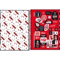 Foto ilustrativa Caderno Espiral Capa Dura Universitário Connect 10 Matérias Coca-Cola 160 Folhas