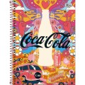 Foto ilustrativa Caderno Espiral Capa Dura Universitário Connect 10 Matérias Coca-Cola 160 Folhas