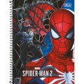 Foto ilustrativa Caderno Espiral Capa Dura Universitário Connect 10 Matérias Spider-Man Game 160 Folhas