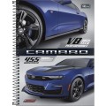 Foto ilustrativa Caderno Espiral Capa Dura Universitário Connect 12 Matérias Camaro e Corvette 192 Folhas