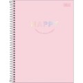Foto ilustrativa Caderno Espiral Capa Dura Universitário Connect 12 Matérias Happy 192 Folhas