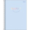 Foto ilustrativa Caderno Espiral Capa Dura Universitário Connect 16 Matérias Happy 256 Folhas