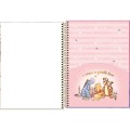 Foto ilustrativa Caderno Espiral Capa Dura Universitário Top 10 Matérias Pooh 120 Folhas