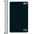 Foto ilustrativa Caderno Espiral Capa Flexível 1/8 Zip Preto 48 Folhas