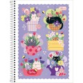 Foto ilustrativa Caderno Espiral Capa Flexível Universitário 1 Matéria D+ Feminino 96 Folhas