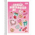 Foto ilustrativa Caderno Espiral Capa Flexível Universitário 1 Matéria D+ Feminino 96 Folhas