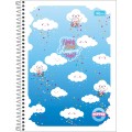 Foto ilustrativa Caderno Espiral Capa Flexível Universitário 1 Matéria Pepper Feminino 80 Folhas