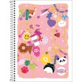 Foto ilustrativa Caderno Espiral Capa Flexível Universitário 1 Matéria Pepper Feminino 80 Folhas