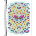 Foto ilustrativa Caderno Espiral Capa Flexível Universitário 1 Matéria Pepper Feminino 80 Folhas