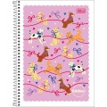 Foto ilustrativa Caderno Espiral Capa Flexível Universitário 1 Matéria Zoom+ Feminino 96 Folhas
