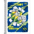 Foto ilustrativa Caderno Espiral Capa Flexível Universitário 1 Matéria Zoom+ Masculino 96 Folhas