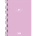 Foto ilustrativa Caderno Espiral Capa Plástica 1/4 Neon Fit 80 Folhas