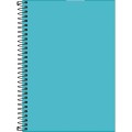 Foto ilustrativa Caderno Espiral Capa Plástica 1/4 sem Pauta Neon Azul 80 Folhas
